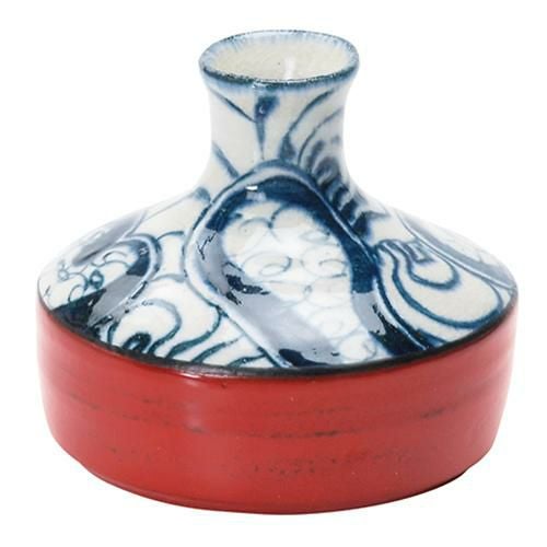 酒器(低)渦紋 赤