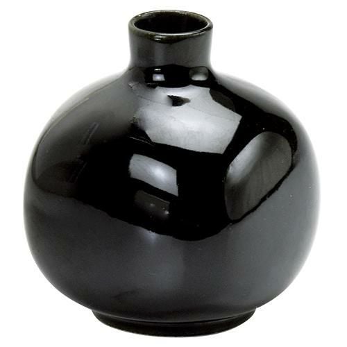 角丸徳利 黒織部