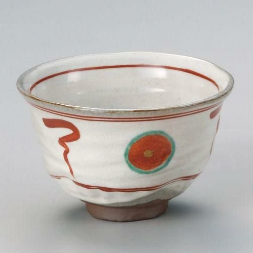 赤絵丸紋4.5丼 φ12.5×8cm 332-029