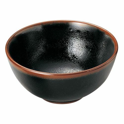 柚子天目丸型5.5丼 φ17.5×8.5cm 407-179