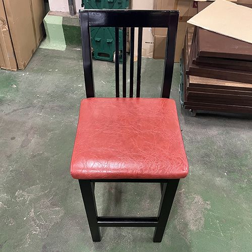 中古】カウンターイス 赤 幅380×奥行400×高さ950 座面高さ：630 【送料
