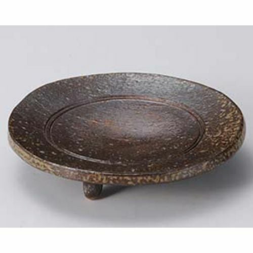 備前風丸高台皿 φ18.7×3.5cm 120-059