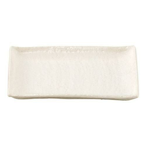 なごみ白長角天皿 26.5×20×2.5cm 162-099