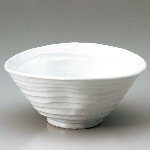 白釉変型7.0丼 20.8×19.7×9.5cm 607-129
