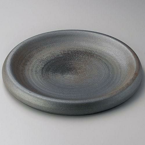 黒窯変8.0台皿 φ24×3.5cm 168-149