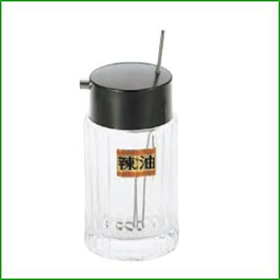 マドラー付ラー油入 #785 ガラス【食器】/小物送料対象商品