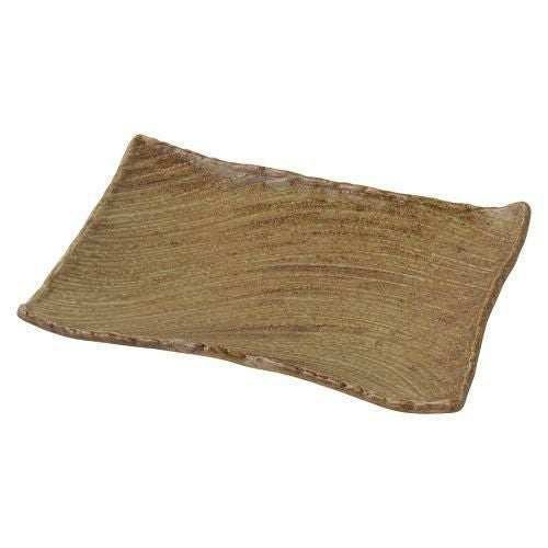 わび朽葉角皿31cm 31×21×4cm 422-039