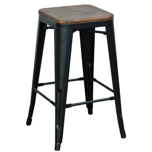 【即納可】 GLEEスツール H660 ブラック色 【テンポスオリジナル】 幅410×奥行410×高さ660 座面高さ：660(mm) 1年保証/