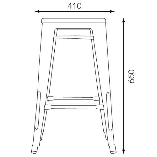 TB オリジナル GLEE STOOL H660 SL色