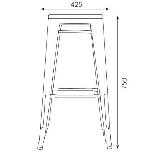 TB オリジナル GLEE STOOL H750 BL色 送料無料