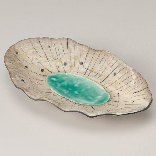 雨音楕円皿 27×16×4.8cm 193-049