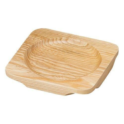 白木正角木台Aφ100 13.5×13.5×H1.5cm 390-329