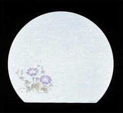 尺三 半月 懐石まっと 抗菌遠赤和紙（100枚入） WH-16 朝顔 7月から8月 【同梱グループA】