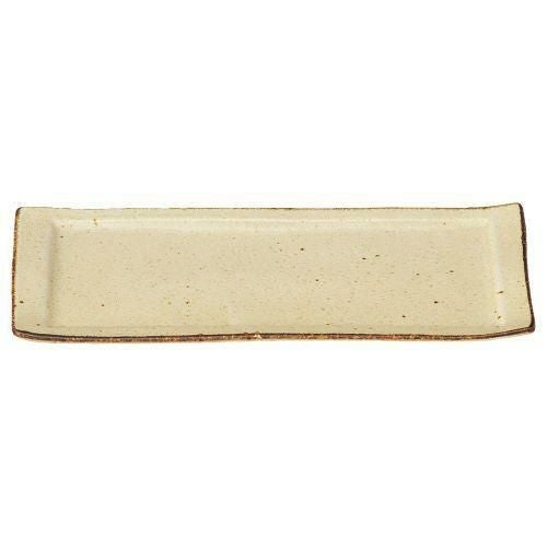 くつろぎ粉引31cmロールケーキ皿 31×14×2cm 506-079