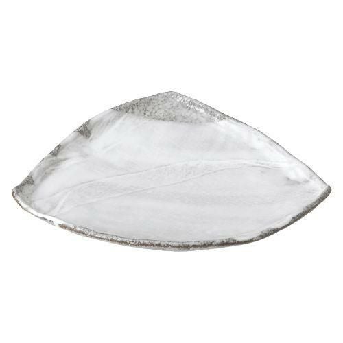 白刷毛目三方皿(大) 33×27×4.5cm 442-399