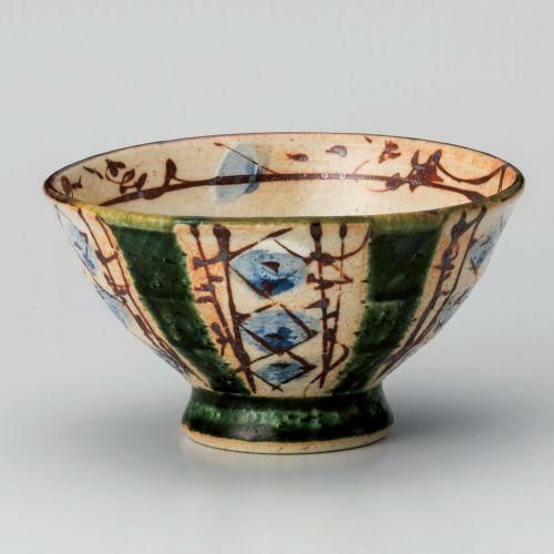 織部ペルシャ紋飯碗 φ11.8×6.5cm 345-269