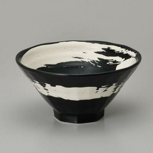 極刷毛黒八角6.3丼 φ19.7×10cm 599-029