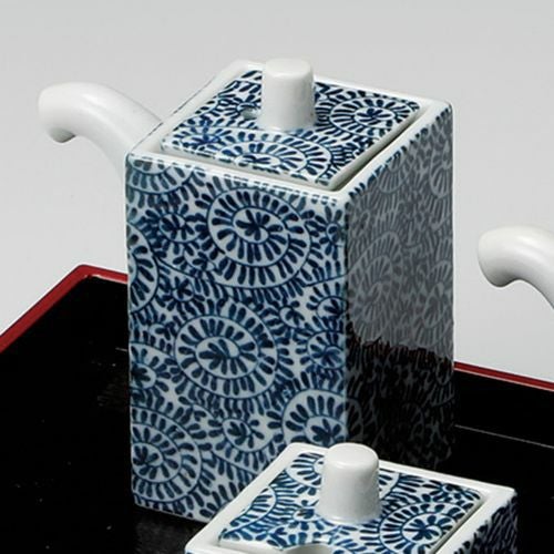 タコ唐草角ソース入 8×5×9cm(140cc) 285-189