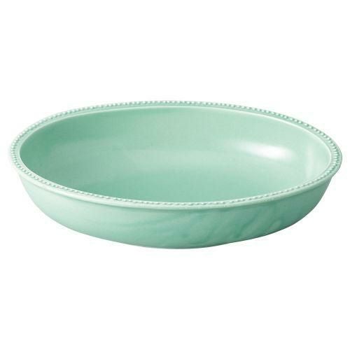 ドットカラーグリーンオーバルボール小 22.5×15.5×5cm 467-079