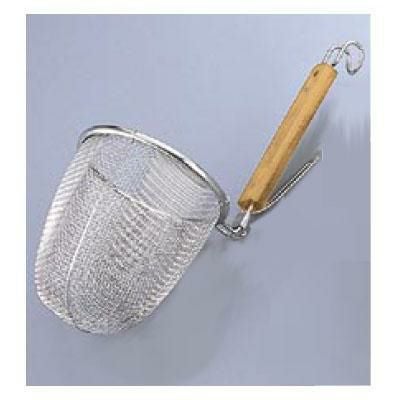 TS 18-8 平木柄うどんてぼ 平木柄うどん揚 丸底/