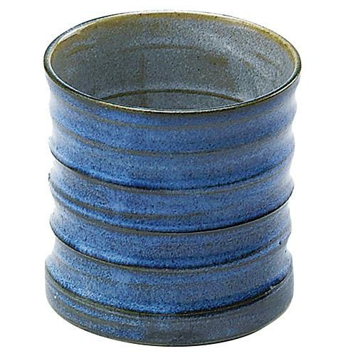 削りロックグラス 灰釉ゴス巻