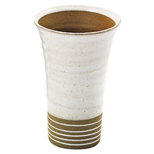 ろくろ目反タンブラー 粉引斑点