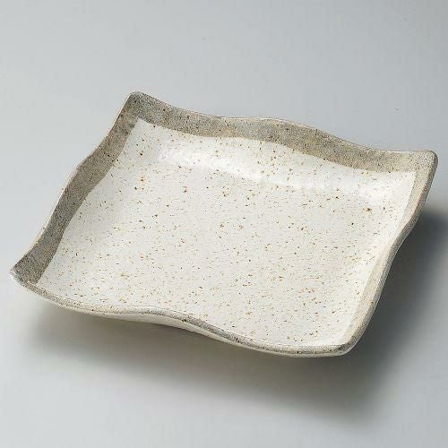 白唐津9.0正角皿 23.3×23.3×4.6cm 186-299