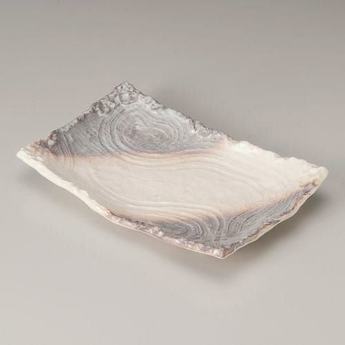 萩風四足長角皿10号 32.8×19.7×5cm 234-229