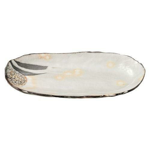 三島手楕円盛鉢 30×16.5×4cm 418-159