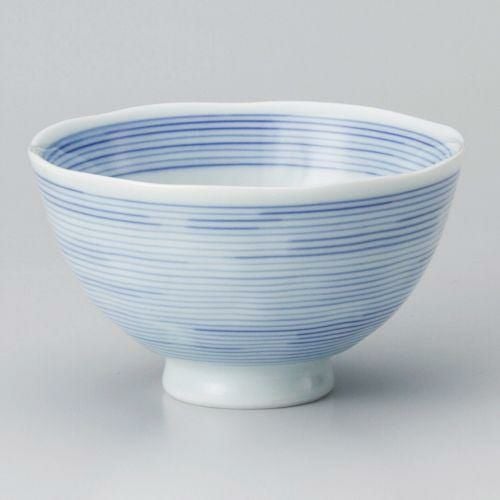 紺千筋飯碗中 φ11.3×6.6cm 346-359