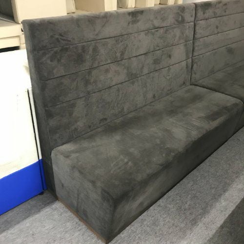中古】ベンチソファー グレー 幅1500×奥行630×高さ1100 座面高さ：410