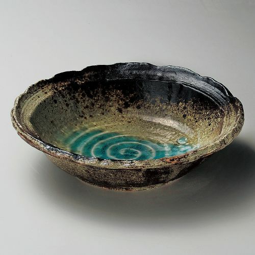 和三彩手造8.0鉢 24.5×6cm 253-089