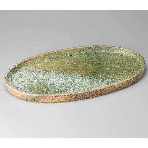 ビードロ15.0小判皿 49×28×3cm 164-039