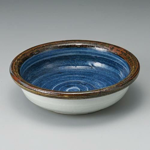 渕錆呉須巻深口7.0鉢 22.4×6.2cm 299-069