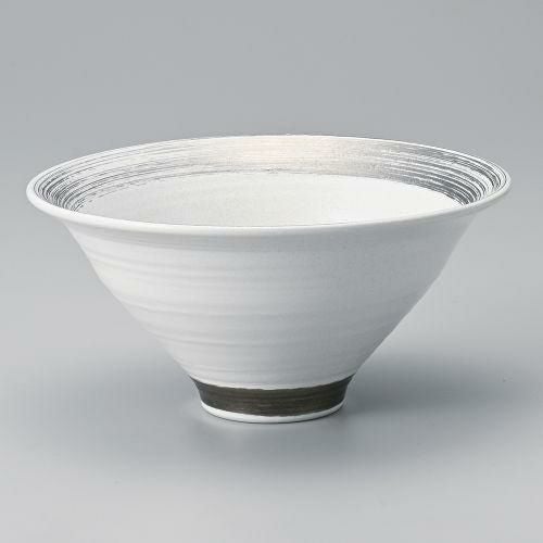 プラチナ刷毛巻白反り丼 φ19.7×9.2cm 310-239