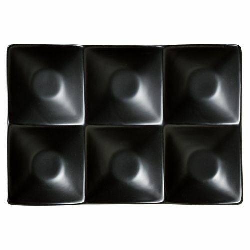 スタイル黒6P角鉢 24.4×16.5×4cm 474-239