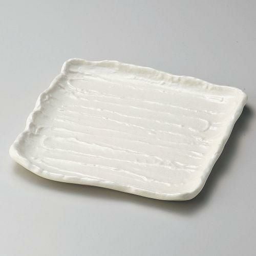 練色荒そぎ7.0角皿 22×21.5×2.3cm 187-119