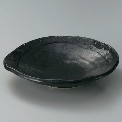 石目黒めん皿 φ28×6cm 301-059