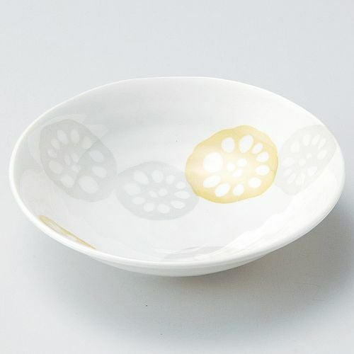 黄れんこん5.0浅鉢 φ16.4×4cm 053-108059-219