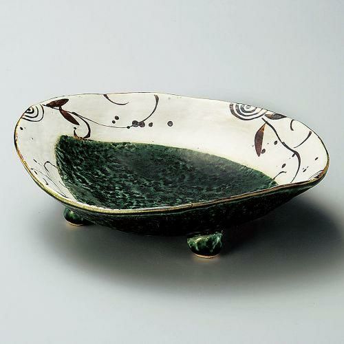 錆つる草織部鉢 24×20.9×6.5cm 250-079