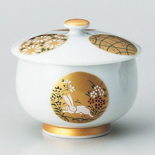 金銀丸紋蓋付煎茶 φ8.2×8.3cm(165cc) 367-019