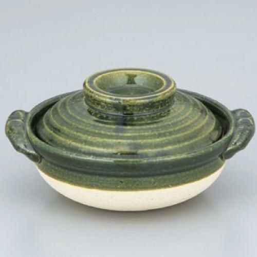織部5.5号土鍋(萬古焼)/一人鍋