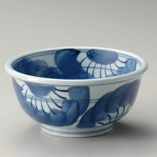 手描き花扇5.5玉渕丼 φ16.7×8cm 321-169