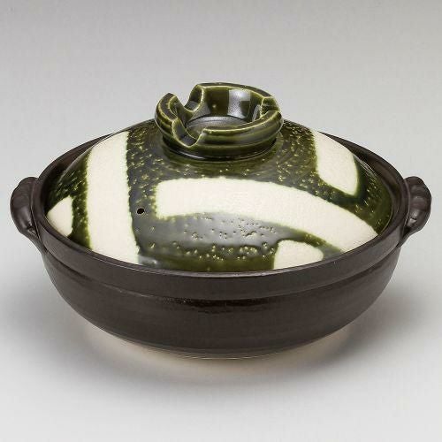 オリベ格子7号深鍋 25×φ22.5×13cm(1200cc)(身8cm) 382-379