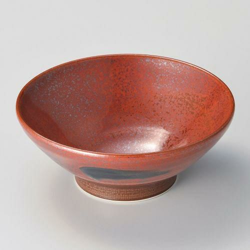 赤黒ハケ目反7.0丼 φ22×8.5cm 307-079