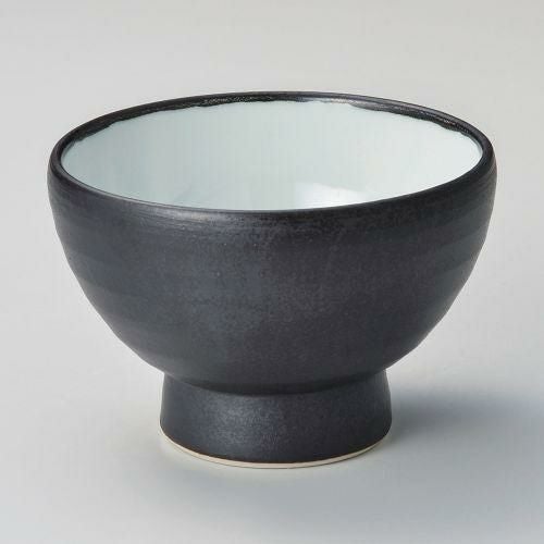 信楽黒釉高台4.0丼 φ12.7×8.7cm 325-199