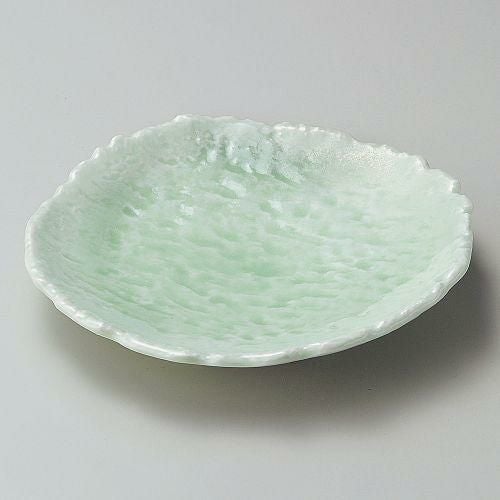 もえぎ砂目三ツ足前菜皿 22×21×4.3cm 199-189