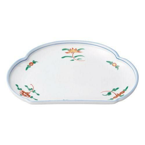 錦宝来松型天皿 24.5×18.5×3.2cm 440-109