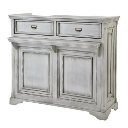 【シャビーシック】木製アンティークレジカウンター VICTOIRE-1200(ヴィクトール)アンティークホワイト 幅1200×奥行555×高さ1050mm