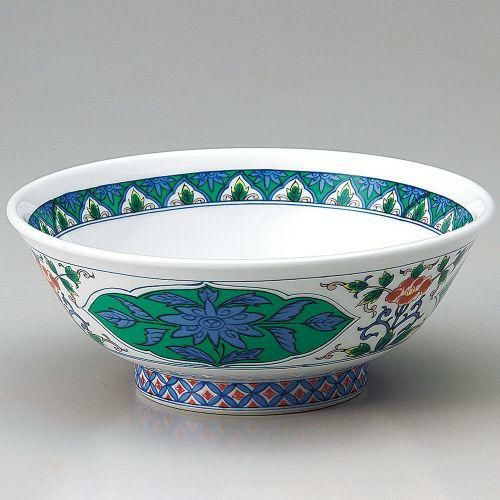緑彩間取6.8高台丼 21×8.6cm 604-209